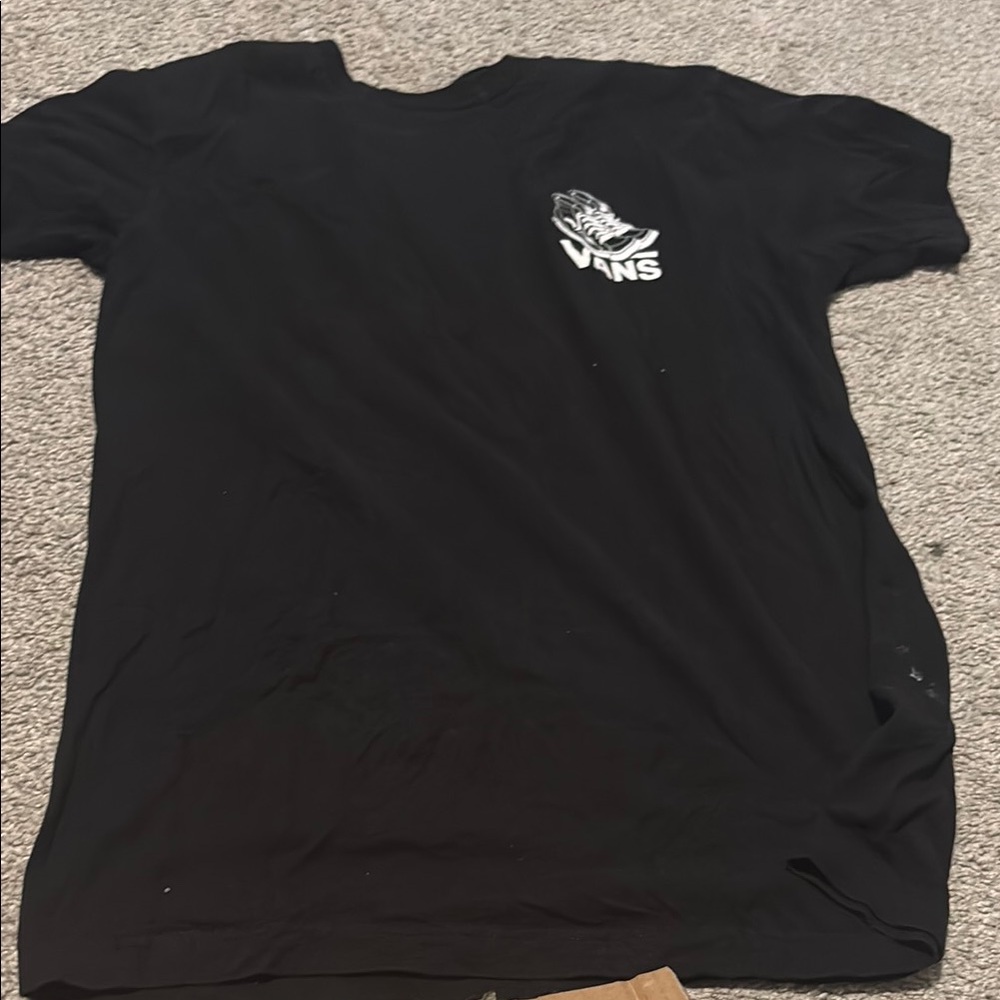 Vans Black Short Sleeve Tee with Logo